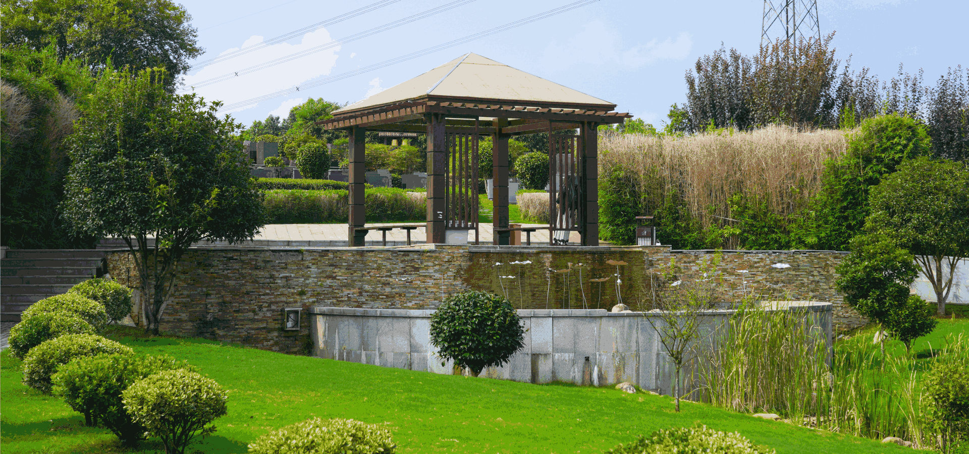 茶竹园墓园风光 仙鹤湖墓地陵园