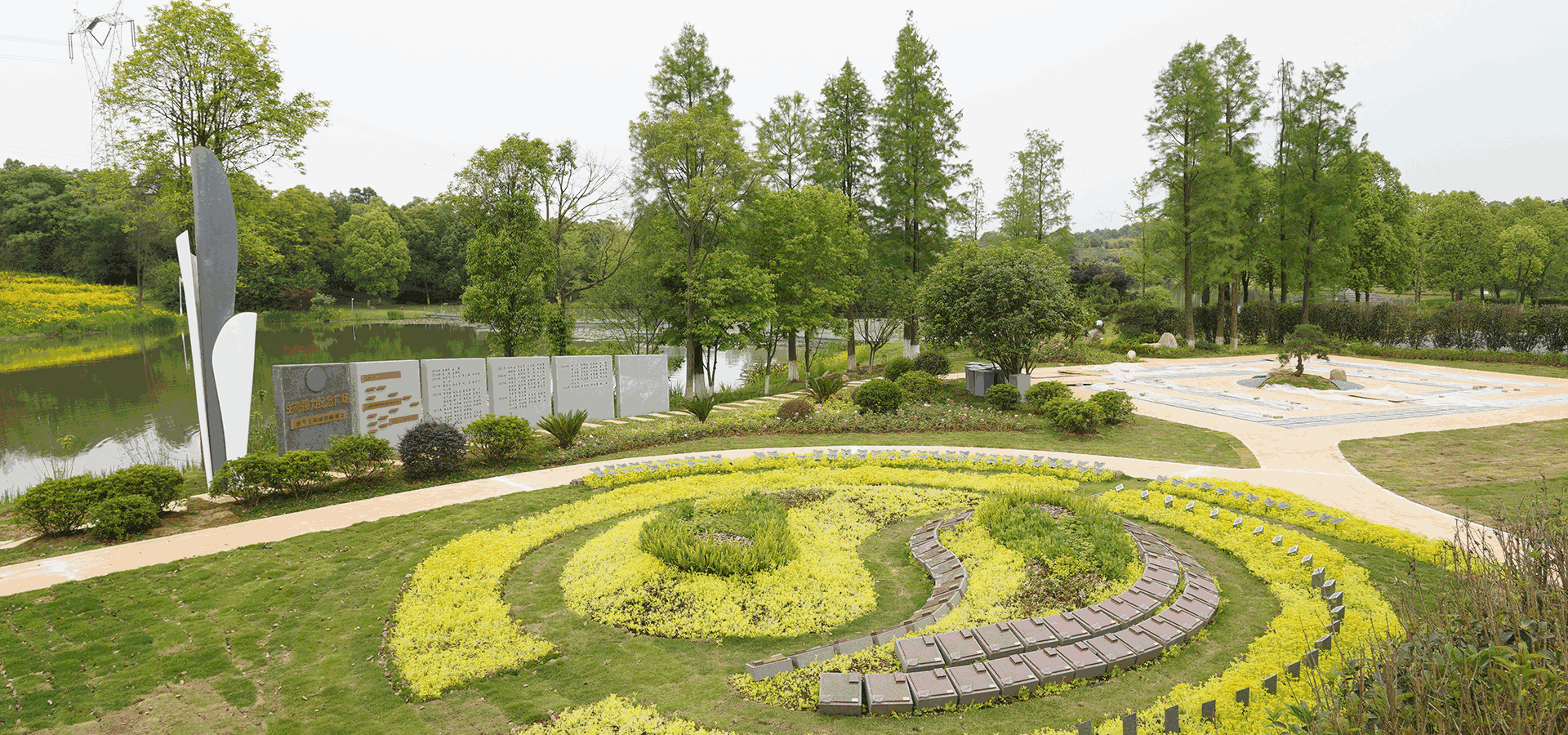 鹤舞园墓园风光 仙鹤湖墓地陵园