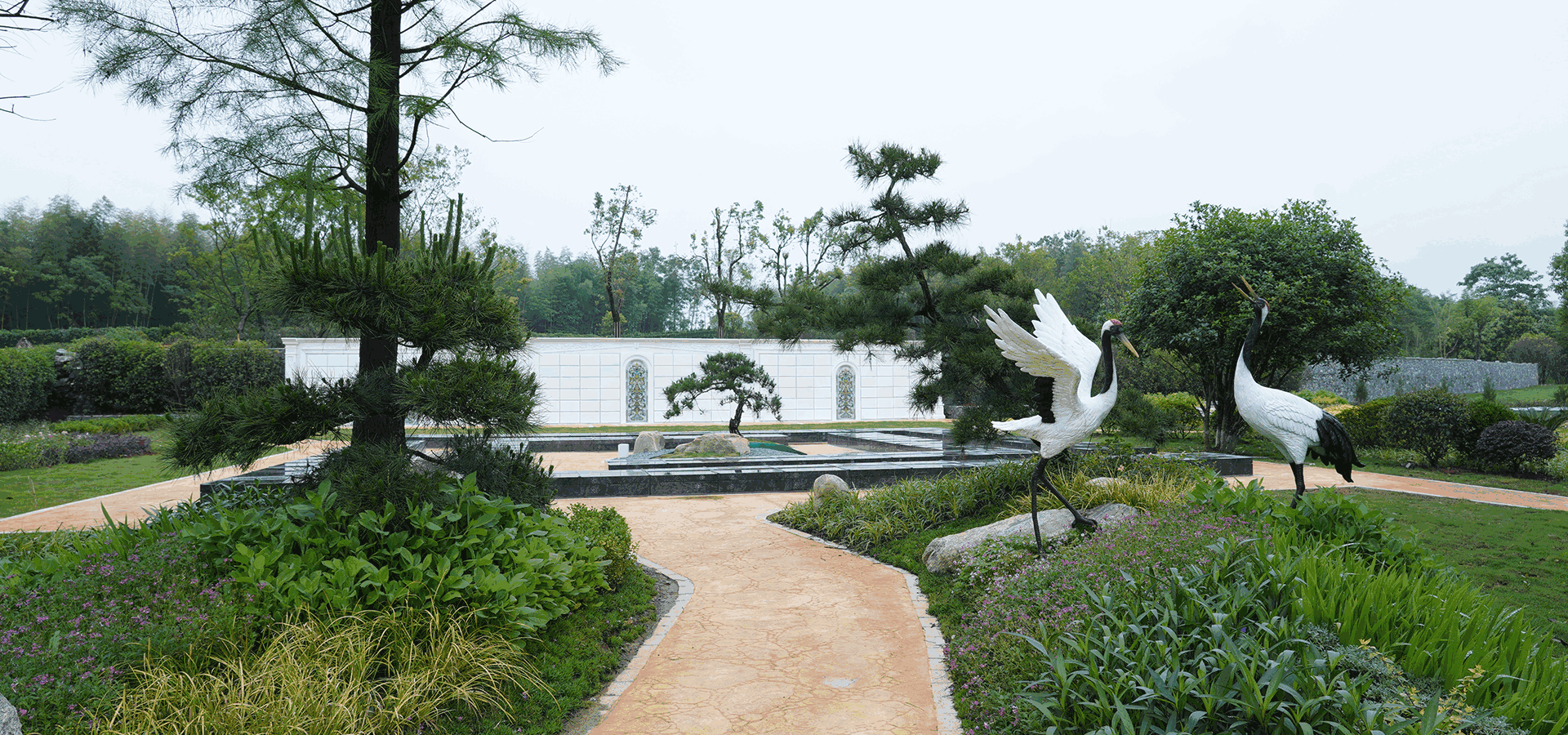鹤舞园墓园风光 仙鹤湖墓地陵园