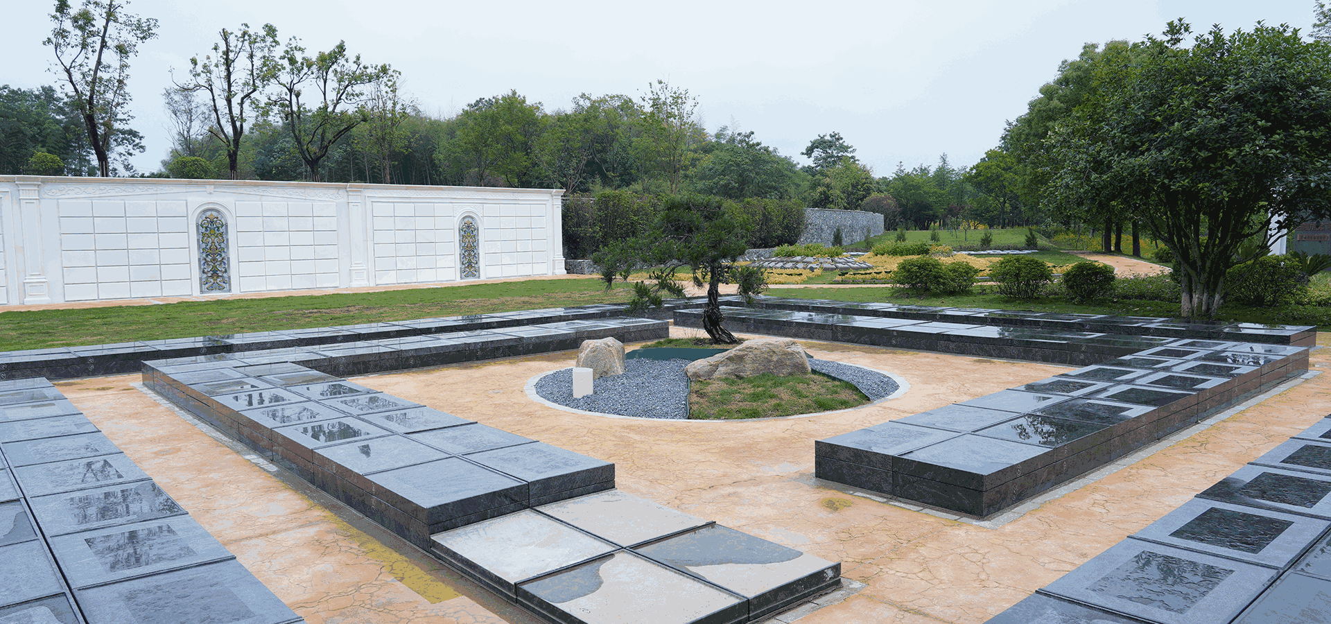 鹤舞园墓园风光 仙鹤湖墓地陵园