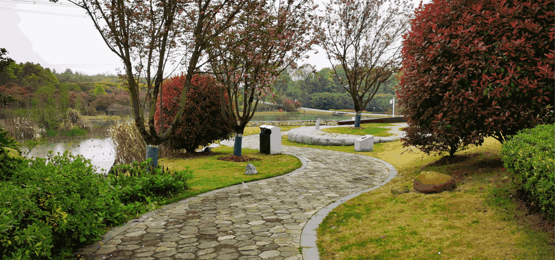 樱花园 墓园风光 仙鹤湖墓地陵园